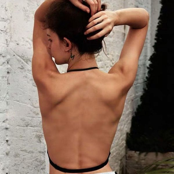 

bra beauty back u-shape big backless seamless closure wireless push underwear bralette cup up front full gath r3s4, Red;black