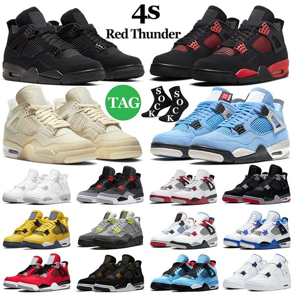 

men basketball shoes women 4s red thunder 4 black cat sail white oreo cactus jack university blue royalty wild things mens trainers outdoor