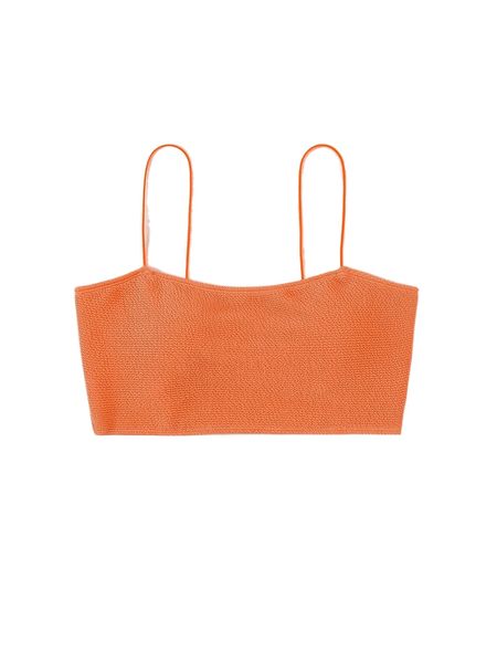 

neon orange textured bikini c4c9#, White;black