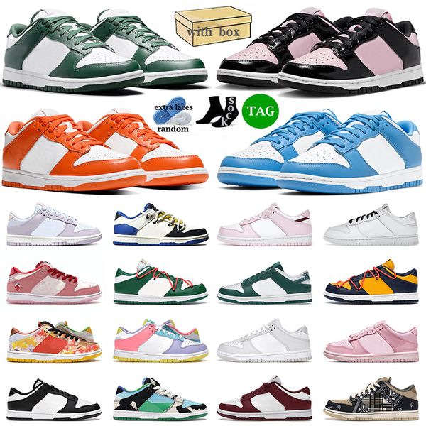 

2023 mens women low running shoes black white panda triple pink unc grey fog skate trainers sneakers shoe big size 36-48