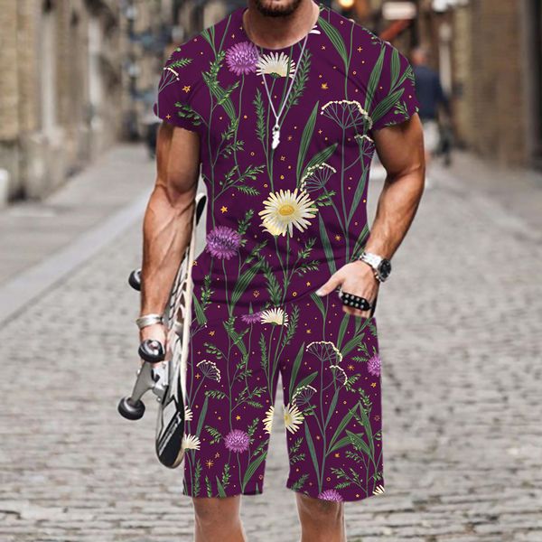 

men's clothing men's t-shirt set funny street outfit harajuku casual hip-hop summer 3d printed luxury fashion 220624, Gray