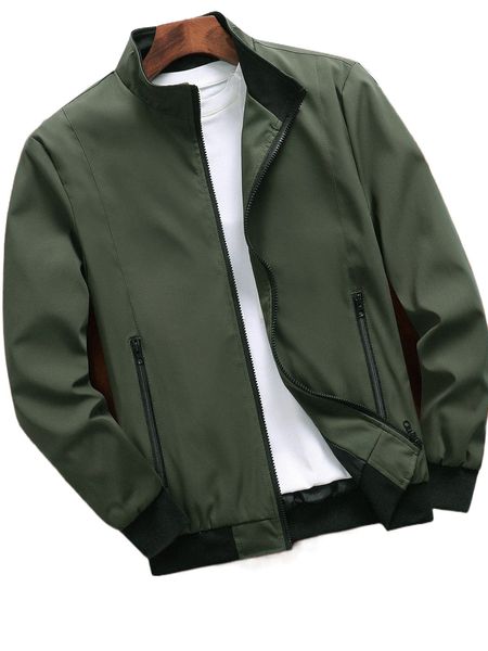 

men zip pocket jacket without tee i1eu#, Black;brown