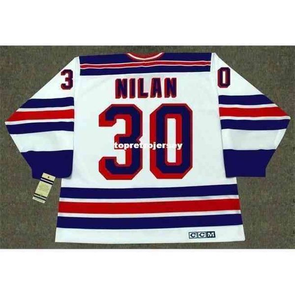 

shirts jerseys mens jerseys chris nilan 1988 ccm vintage home retro hockey jersey, Gray