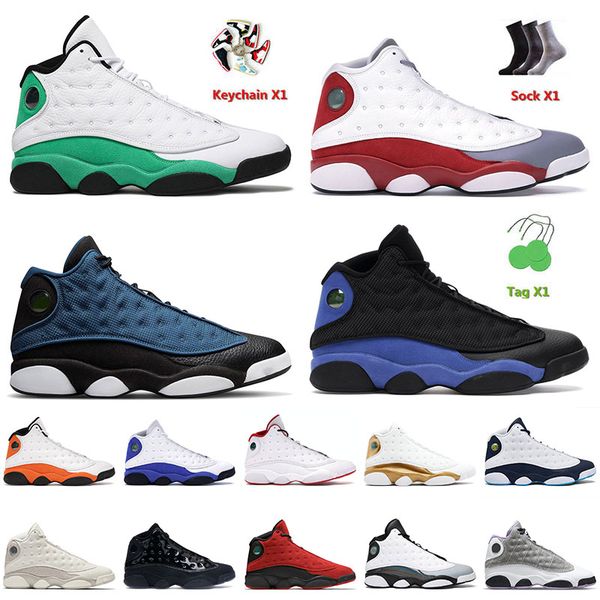 

2022 mens basketball shoes 13 13s xiii brave blue singles day court purple soar green lucky green hyper royal sneakers trainers 36-47, White;red