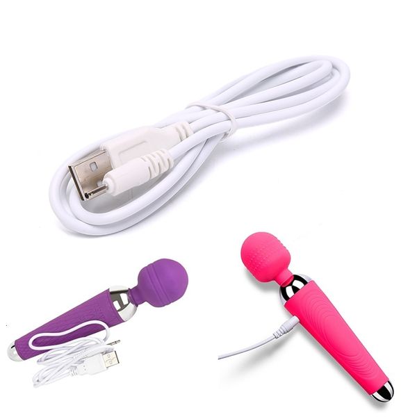 Massageador de brinquedos sexuais de brinquedos 1M CABO DE CABELO USB DC CABELO VIBRADOR PRODUTOS CARREGADOR DE PODERAￇￃO PARA TOYS RECHARGELECIDO FMS1