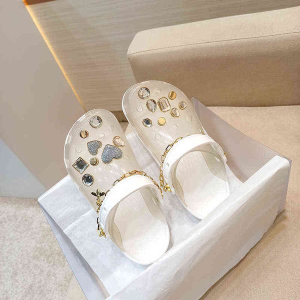 

new transparent crystal jelly shoes with the same style, Black