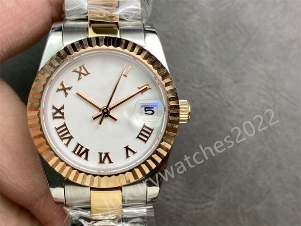 Relógio feminino de luxo feminino em dois tons Asia 2813 Movemtn 31 mm Pagani Design com algarismos romanos movimento automático Reloj Mujer relógio de pulso feminino