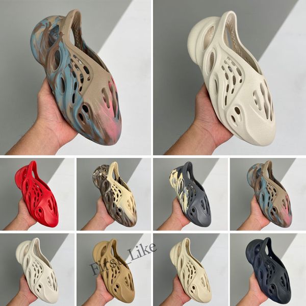 

with box designer slipper shoes men eva rubber woman triple black bone white resin desert sand pure pattern slippers mens womens slides