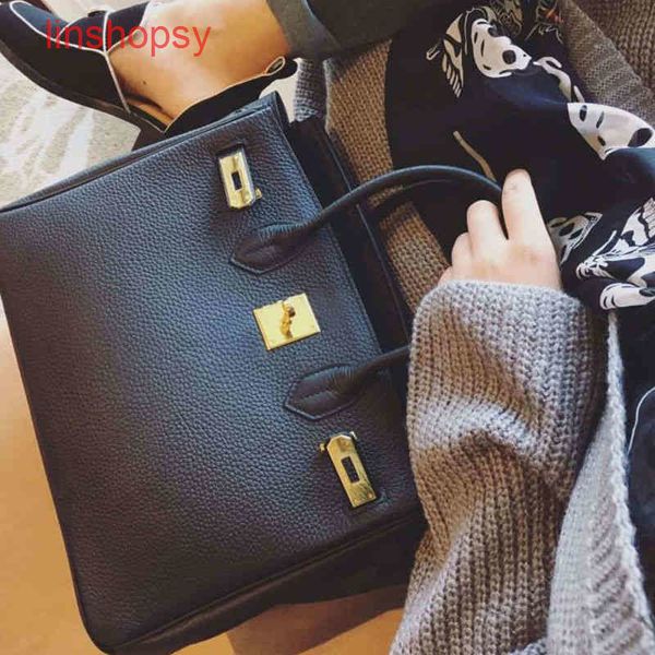 

designer trend handbags litchi birkins herme bags bag female grain head leather platinum single sh