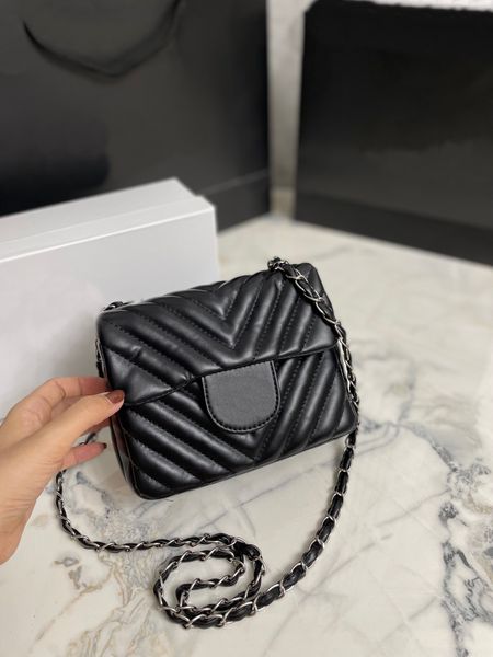 

tz ladies bags summer classic diamond square fat chain bag high-quality sheepskin shoulder bag original hardware gorgeous and noble shape me