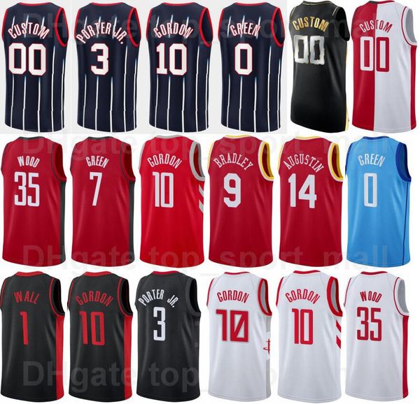 Maglia da basket serigrafata 75° anniversario Alperen Sengun Jersey 28 Christian Wood 35 Eric Gordon 10 Kevin Porter Jr 3 Jalen Green 0 JaeSean