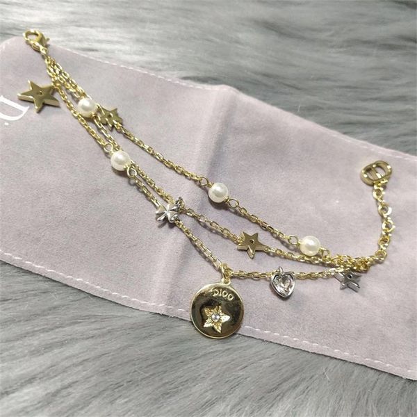 

65% off store coupon star multi-layer pearl fashion trend personality light luxury women's bracelet jewelry, Black