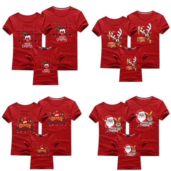 Família combina com roupas de natal camiseta mãe mãe filho, filha, homens homens desenhos animados de bebê impressão de algodão adulto infamília de crianças adultas