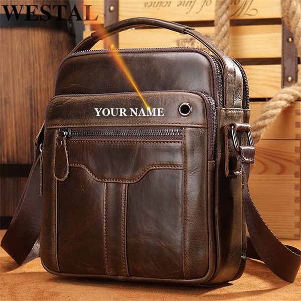 

westal men s bag genuine leather shoulder husband mid party for man messenger crossbody s men handbags 7013 220809