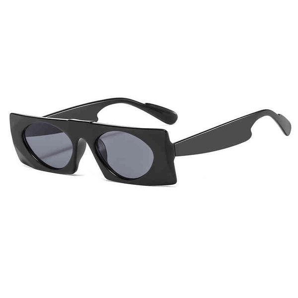 

men's ladies brand sunglasses wholesale new fashion women's frame personalized rectangular multi-color trendy, White;black