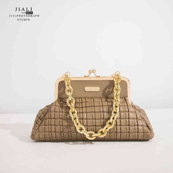 

women handle bag solid color all-match casual chain shoulder messenger bag g220422