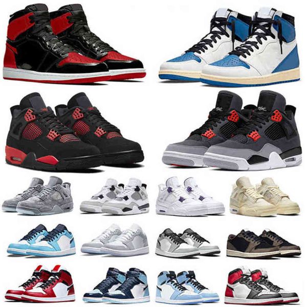

jumpman 4 4s mens basketball shoes bred patent fragment red thunder infrared university blue unc hype royal dark mocha wolf grey men women g