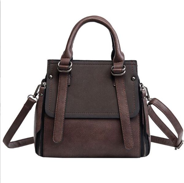 

fashion women bags matte pu leather portable shoulder bag ladies hit color big tote handbag