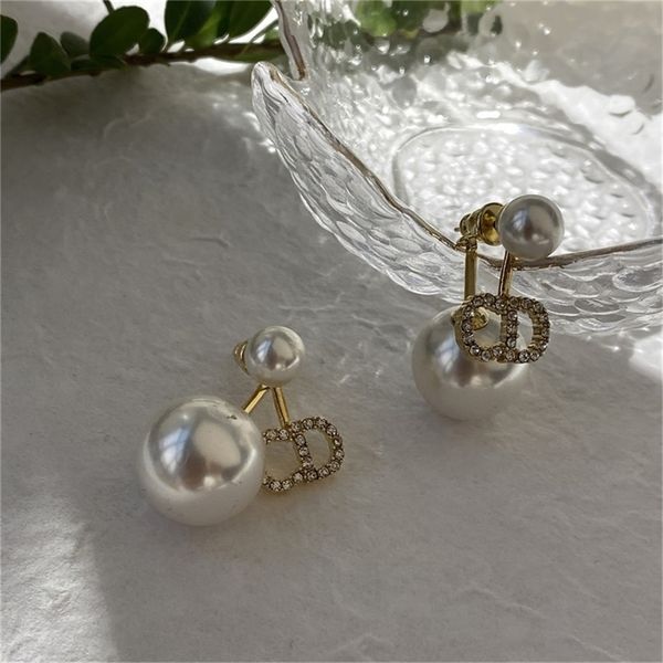 

86% off factory shopexcellent jewelry new double-sided pearl fashion full diamond letters 34, Golden