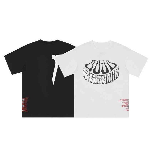 

summer cotton t shirt v 22 lone designer short-sleeved t-shirt american hip-hop loose oversize sweatshirt ins new classic big v print men&#0, White;black