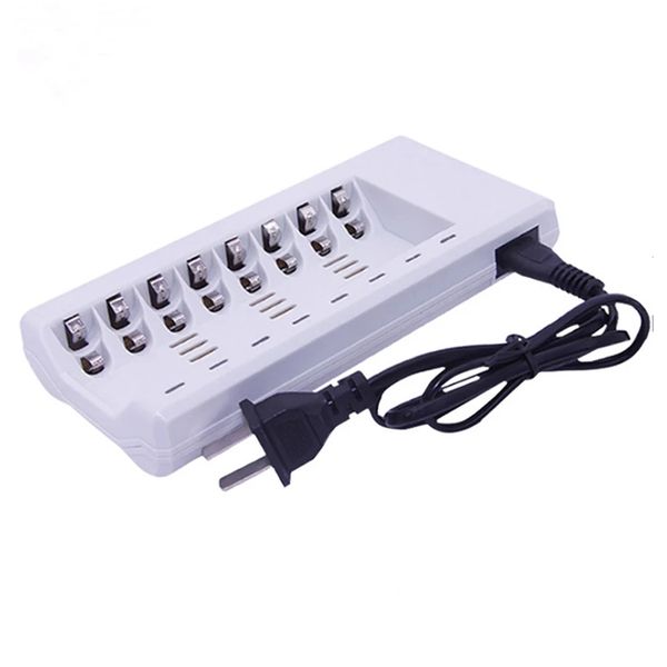 

8 slots 8 channels 1.2v nimh rechargeable aa aaa 8 ports battery charger with led auto transfer quick charging