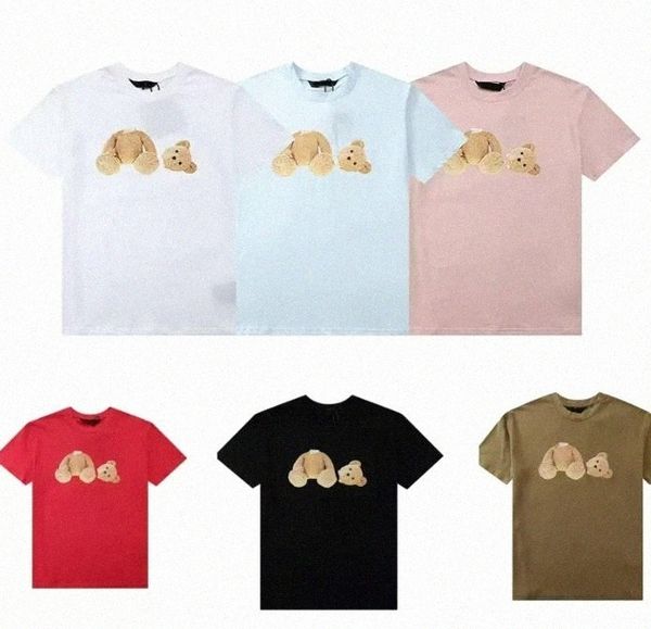 

short sleeve fashion mens and womens t shirt printing bear couples trend designer couples casual style asian size s-xl k7vq#, White;black