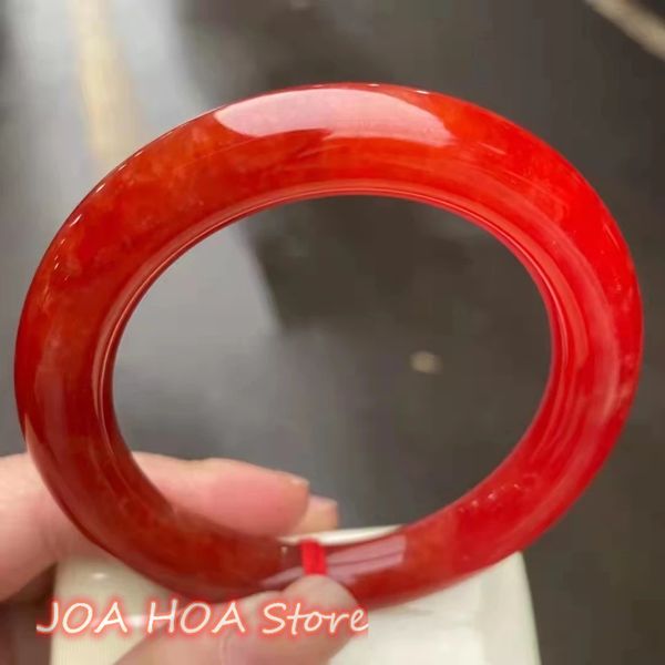 

new natural burma jadeite red round bar bracelet fashion atmosphere jewelry fine bangle lucky handring hand hewel, Silver