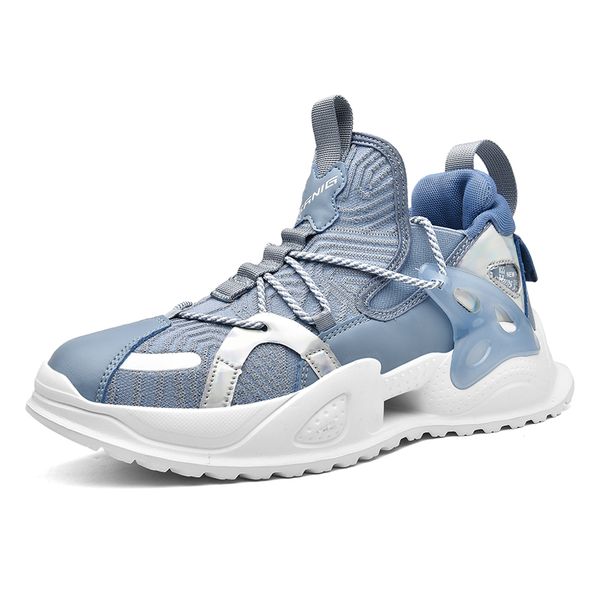 

2022 men's basketball shoes blue san guo chao feng super light anti slip practical mecha with box trainer