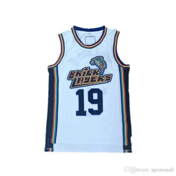 

xflsp #19 aaliyah bricklayers jersey stitched 1996 mtv rock n jock jersey movie basketball jersey size s, Black