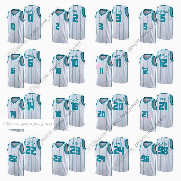 

custom printed 2022 new city basketball jerseys hayward rozier oubre plumlee ball smith bouknight bridges jones martin carey richards kulbok, Black
