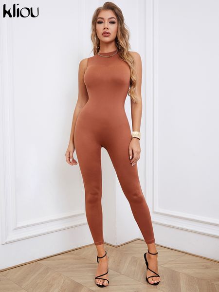 

new jumpsuit women elastic hight casual fitness sporty rompers sleeveless zipper activewear skinny summer outfit, Black;white