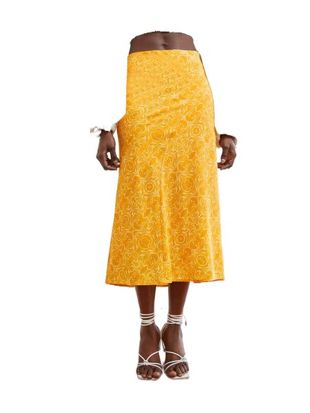 

x m.e.l.t allover print flowy hem skirt k3ok#, Black
