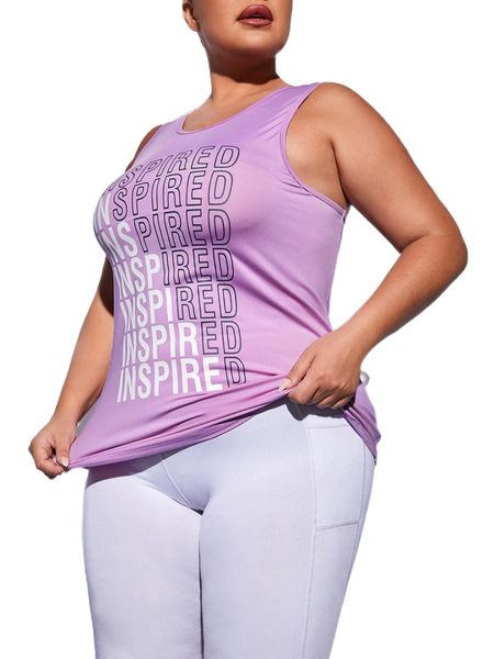 

plus letter graphic sports tank g7rx#, Black