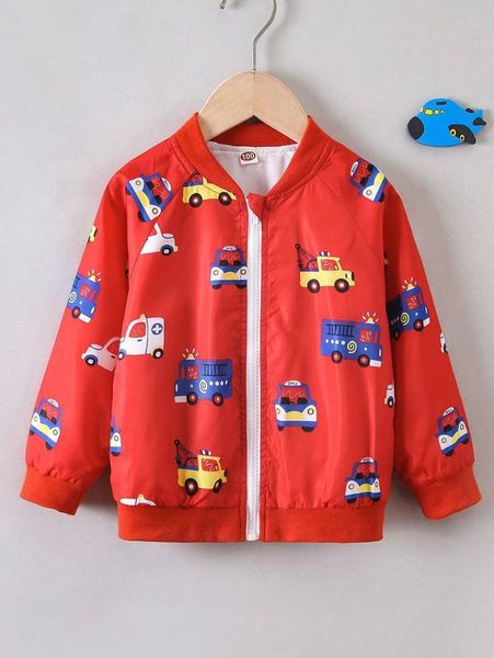 

toddler boys car print raglan sleeve bomber jacket she, Blue;gray