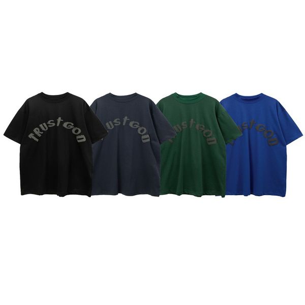 

puff print t-shirt men women 1 quality tee short sleeve 5colors, White;black