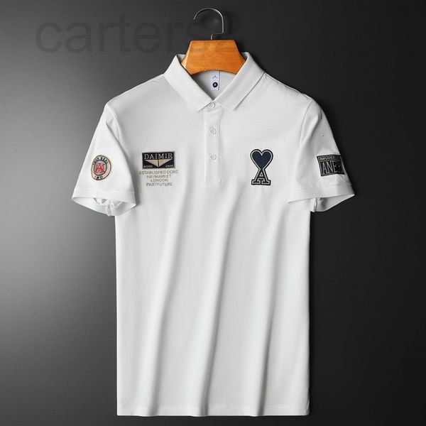 

men's t-shirts designer 2022 summer new men's short sleeve t-shirt lapel slim fit embroidered youth casual half sleeve polo ergg20, White;black