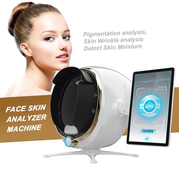 Hautdiagnose 3D-Gesichtskamera Magic Mirror Scanner Auto-Gesichtsanalysator Intelligentes Skins-Tester-System für Salon Spa mit CE