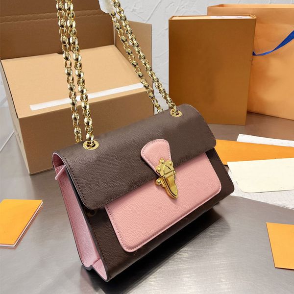 

chains victoir crossbody bags flap shoulder bag women handbag purse fashion letters printing large capacity shopping pocket portable floral