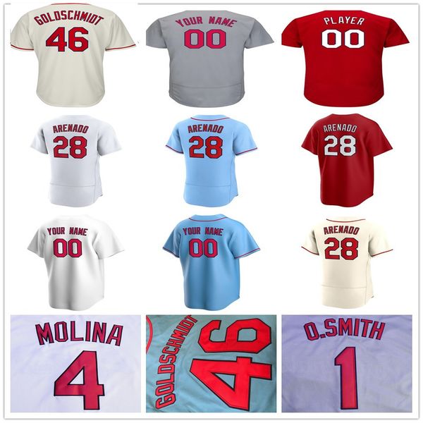 Albert Pujols Jersey Nolan Arenado Paul Goldschmidt Ozzie Smith Stan Musial Harrison Bader Yadier Molina Bob Gibson Dejong Jack Flaherty Miles Miles Mikolas