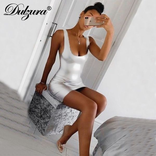 

dulzura women dress o neck backless sleeveless bodycon mini party dress vestidos elegant streetwear club office y200418, Black;pink