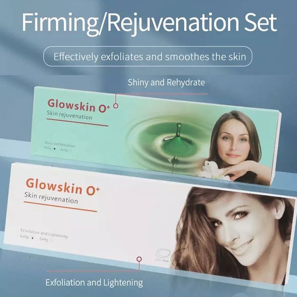 Sauerstoff-Gesichtsmaschine, CO2, kleiner Blasengriff, Zubehör, Teile, Spezialgel, eine Box, 6 Kits, Gesichtsaufhellung, Verjüngung, Hautpflegeprodukte für Spa