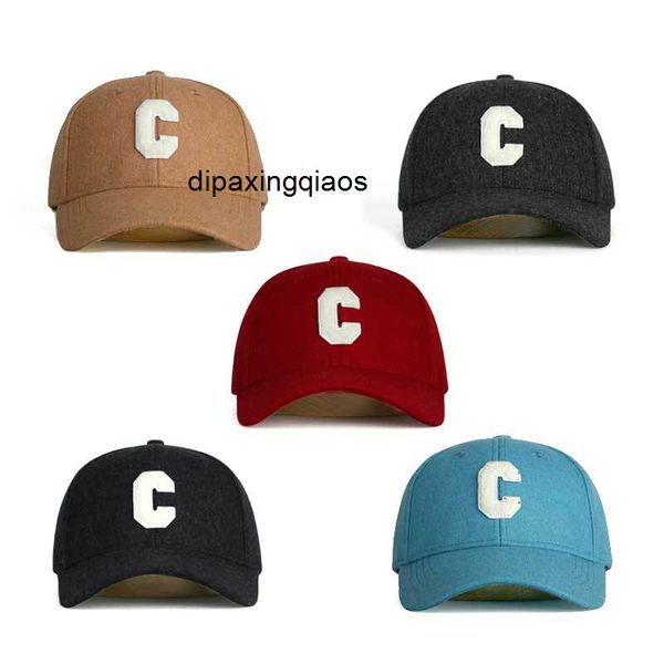 

ball caps celina classic letter c game home baseball wool blend versatile embroidery english c simple casual, Blue;gray