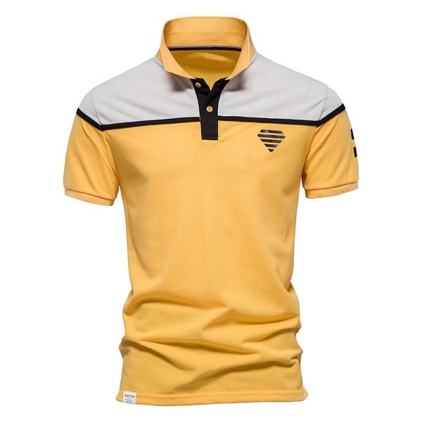 

aiopeson brand quality cotton sport polo shirt men casual social short sleeve mens polos fashion summer tees men clothing 220704, White;black