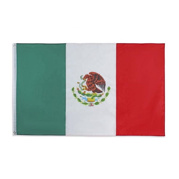 

mexican flag 3x5ft 150x90cm polyester printing indoor outdoor sports national flag with brass grommets 238b