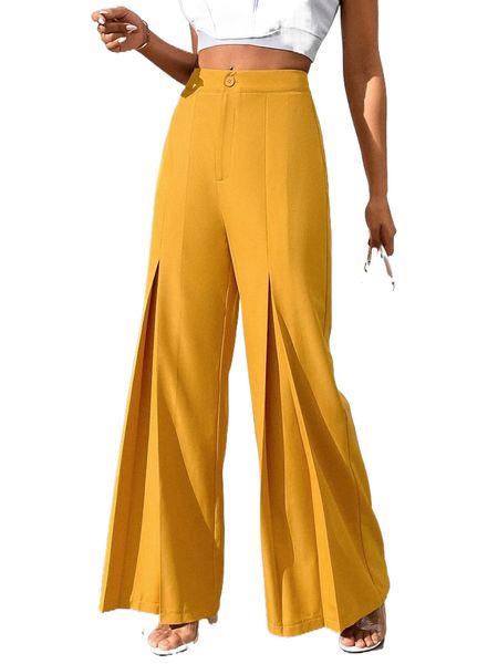 

high waist wide leg pants j2ub#, Black;white