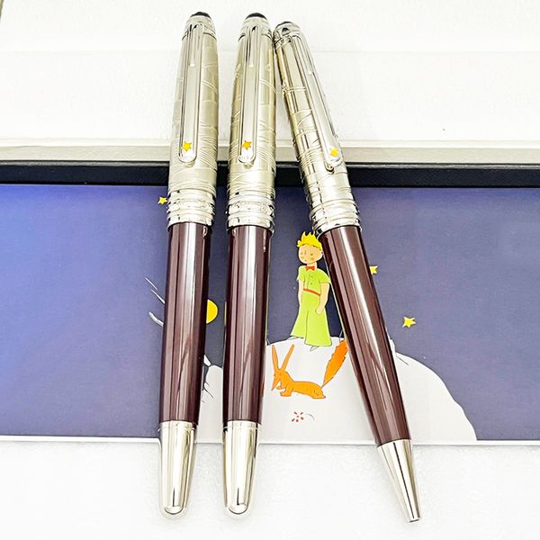 

yamalang luxury pen meistar petit prince writing roller ball ballpoint fountain pens brown and silver pilot carving cap with serial number