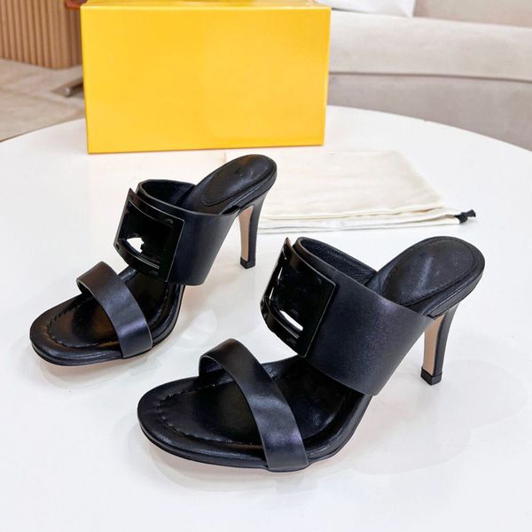 

summer pretty slippers all-match thick heel fashion sandals fairy style with skirt casual designer high heels, Black