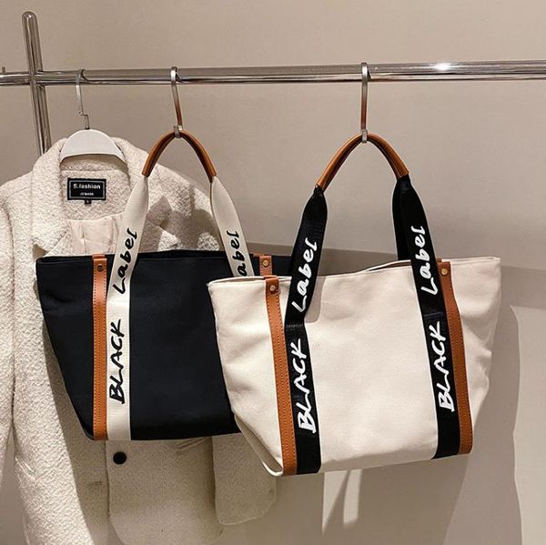

handbag shoulder bag canvas bag women's large capacity fashion simple totes