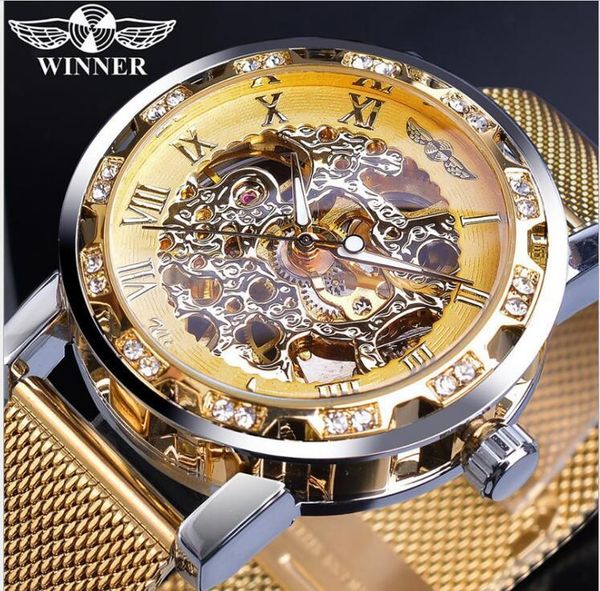 

watches luxury sell winner automatic mechanical wn34-2, Slivery;black