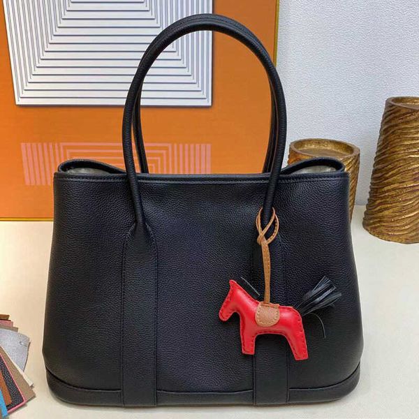 

ladies luxury tote bag designer bags garden party large capacity handbags leather diagonal shoulder bags handmade waxed sewing crossbody